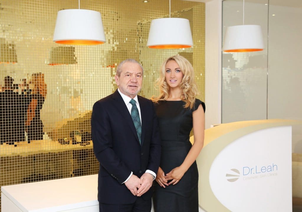 Alan Sugar, pictured here with Doctor Leah Totton, winner of Apprentice Season 9. https://upload.wikimedia.org/wikipedia/commons/9/9e/Dr_Leah_and_Lord_Sugar.jpeg