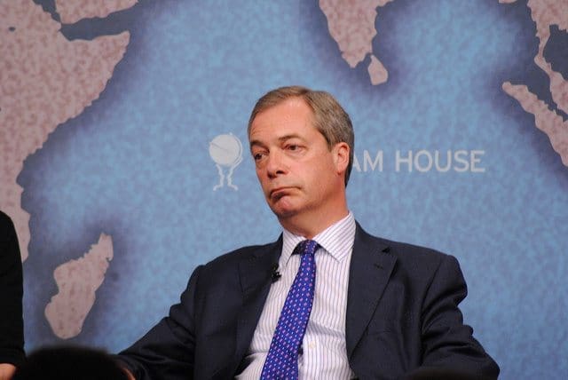 Nigel Farage with the weight of the world on his shoulders.