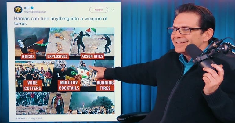 Jimmy Dore points to IDF infographic 18 May