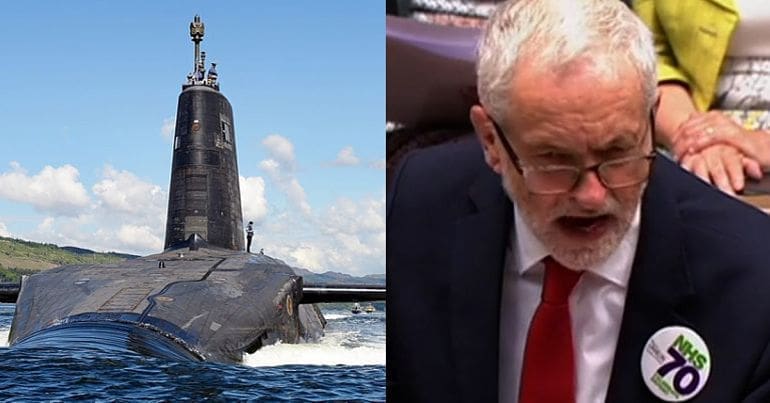 A nuclear submarine and Jeremy Corbyn