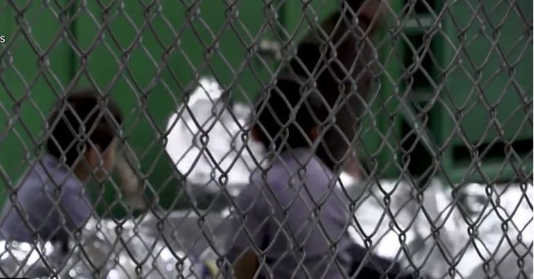 Children in US border detention centre