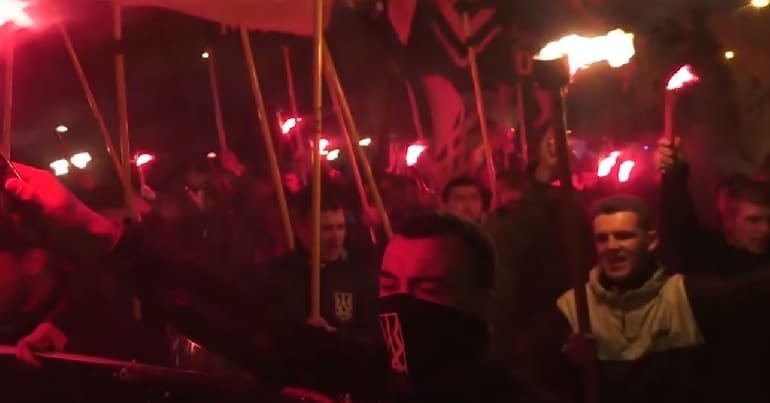 Fascists march in Ukraine