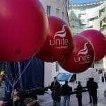 Anti-fascist Demo - UNITE baloons - No 1 1500 x 843