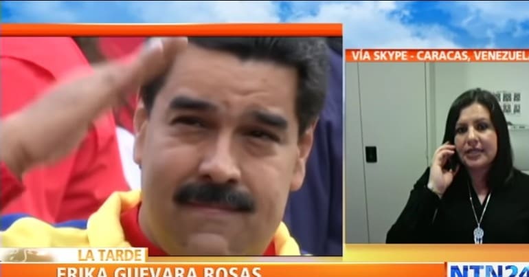 Maduro on Left, Guevara-Rosas right