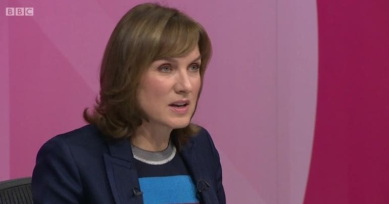 Fiona Bruce on BBC Question Time