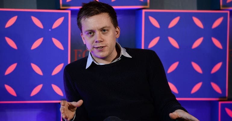 8 November 2017; Owen Jones, Contributor, The Guardian, on Forum North Stage during day two of Web Summit 2017 at Altice Arena in Lisbon. Photo by Diarmuid Greene/Web Summit via Sportsfile