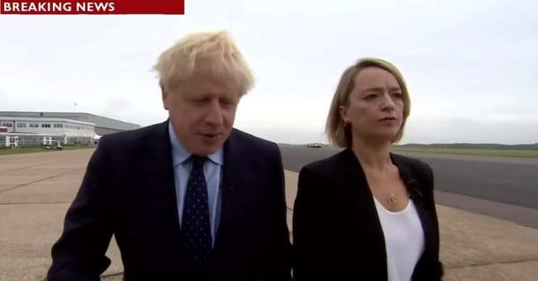 Boris Johnson and Laura Kuenssberg
