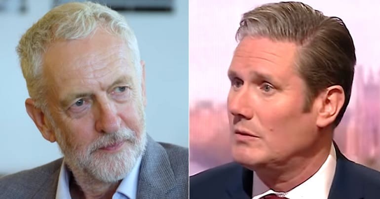 Jeremy Corbyn and Keir Starmer Labour leadership