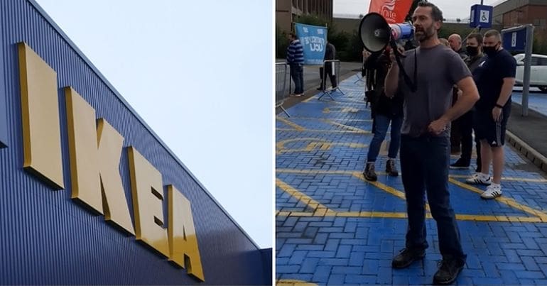 IKEA logo and Richie Venton supporter