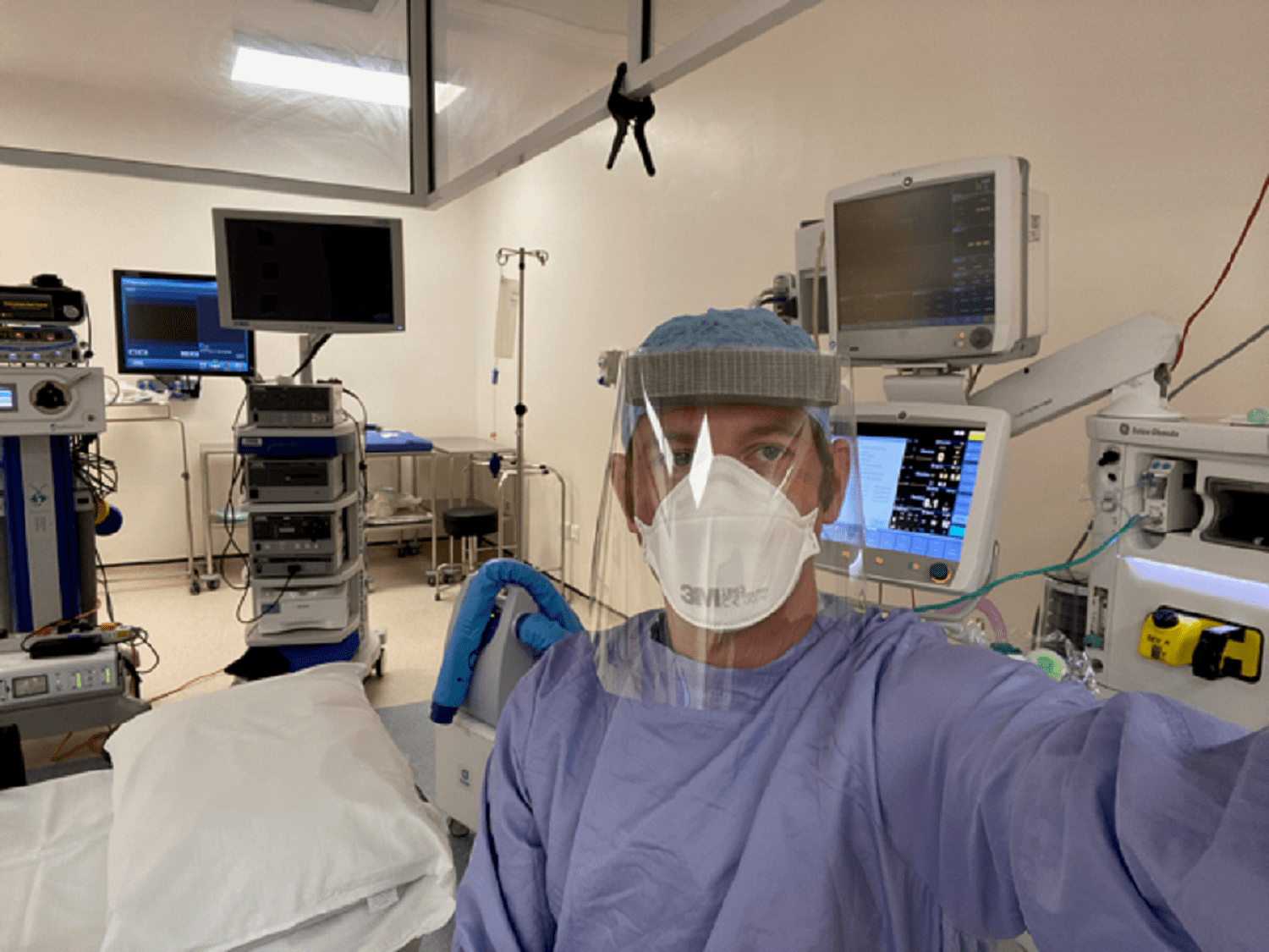 A doctor on an ICU ward