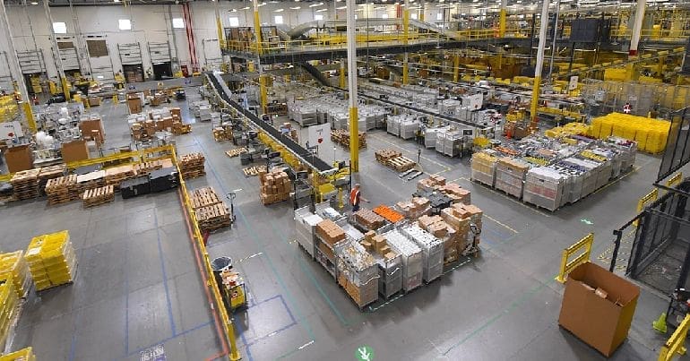 Amazon warehouse in Maryland, US