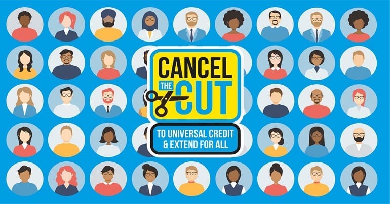 A Universal Credit protest image