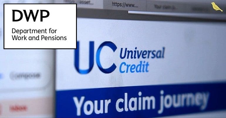 The DWP and Universal Credit logos in reference to a benefits crackdown