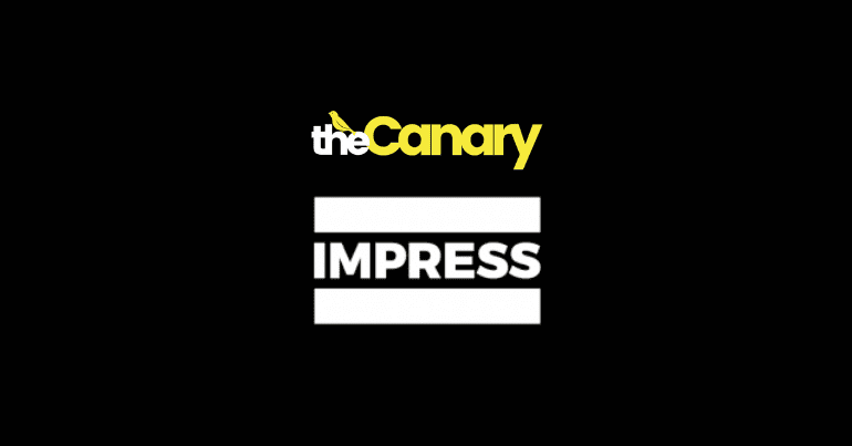 The Canary and Impress logos