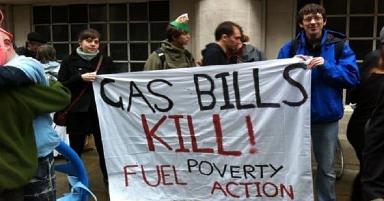 Fuel poverty protesters