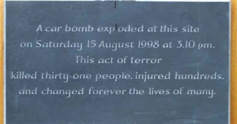 Omagh bombing plaque