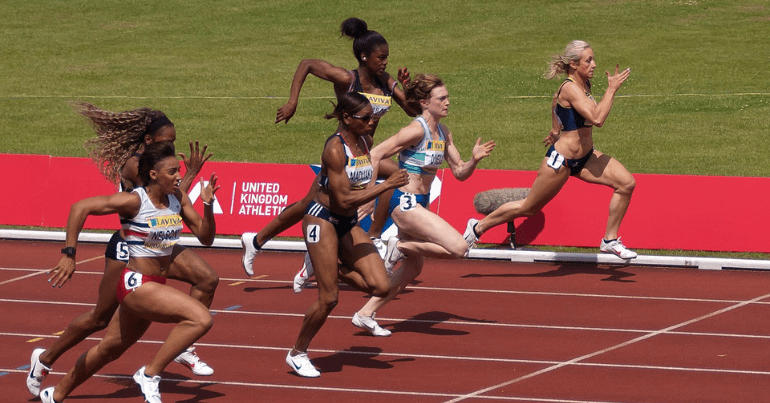 athletes racing