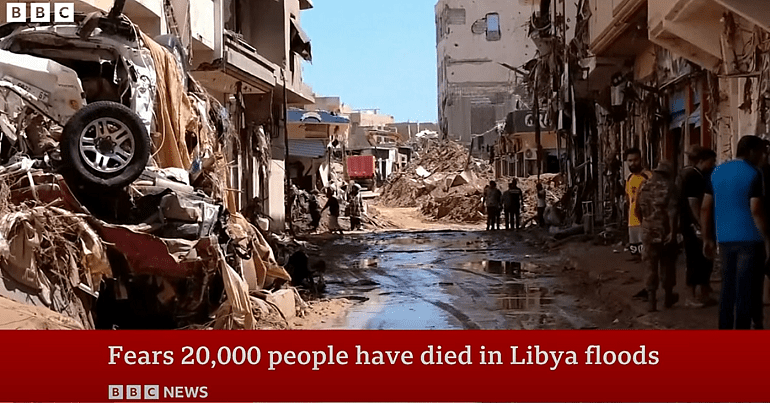 A BBC News report on Libya floods