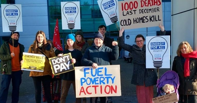 Fuel Poverty Action Warm Up protest