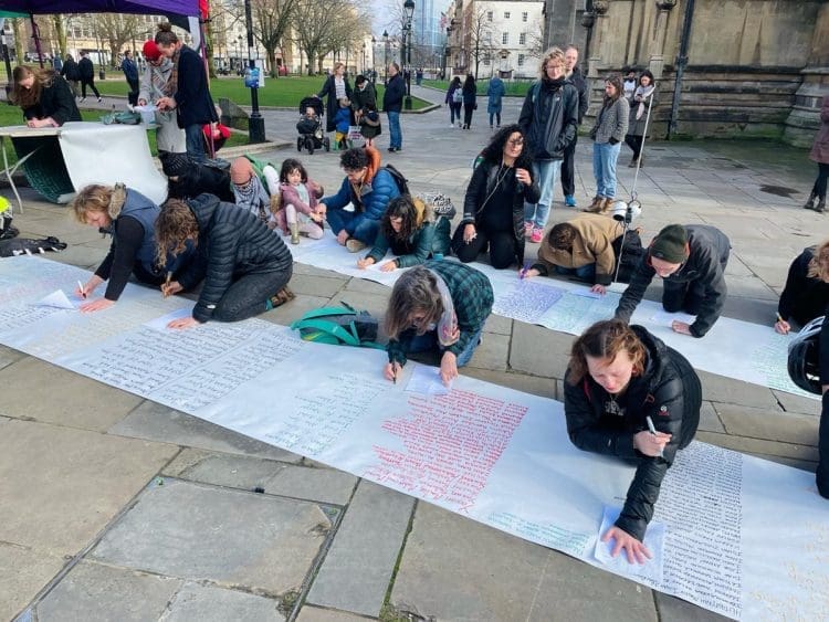 Naming the dead vigil in Bristol