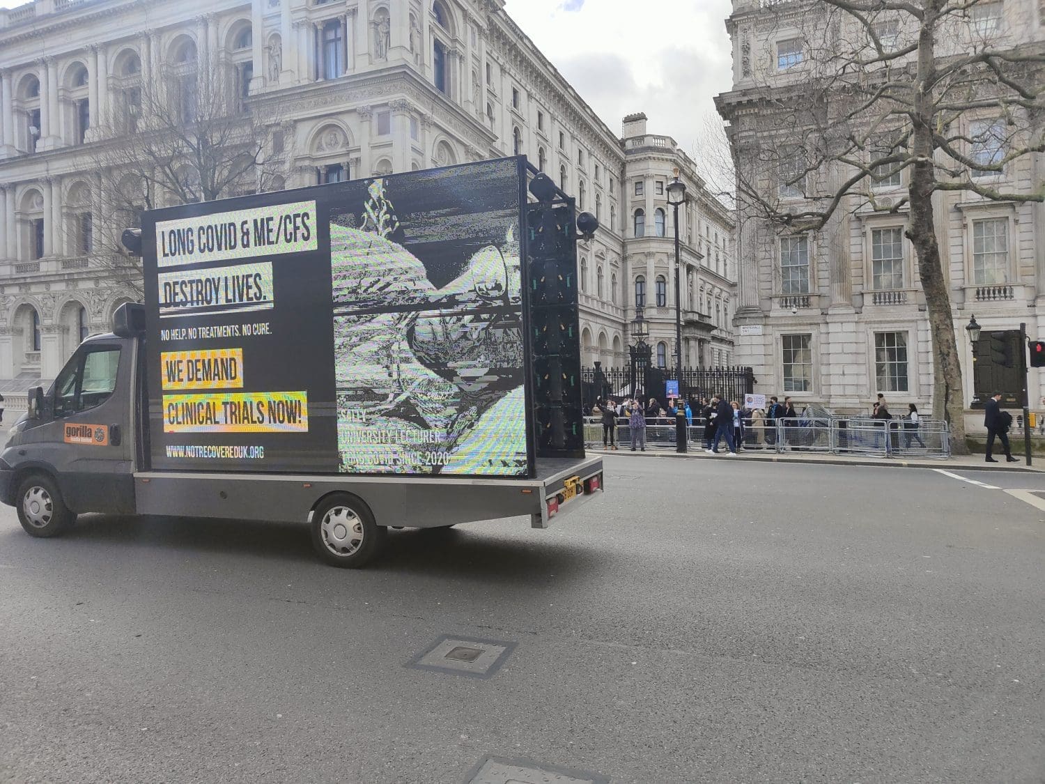 A Digivan outside Downing Street