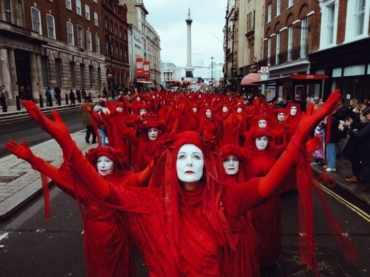Funeral for Nature CODERED Red Rebels in London