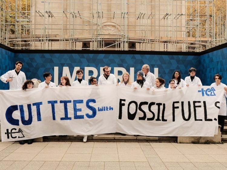 Imperial College London protest over fossil fuel investments