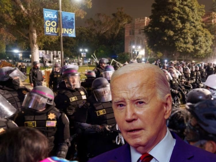 Biden calls for calm as police bear down on students US universities Israel