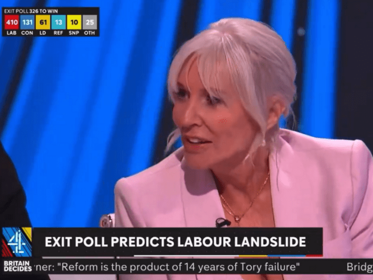 Nadine Dorries on Channel 4's election night programme.