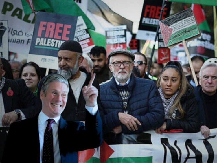 Palestine march Protest Labour